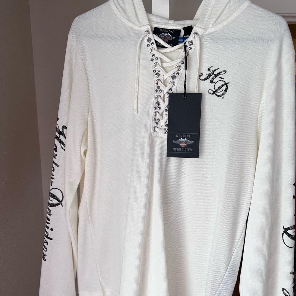 NWT Harley Davidson long sleeve henley